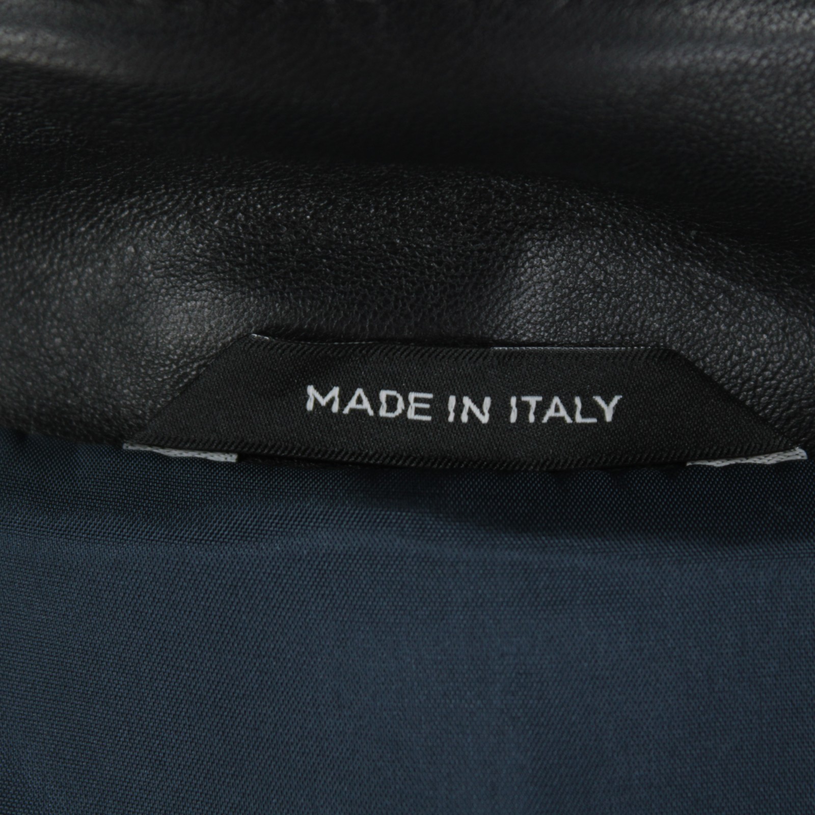 Di Bello NWD 100% Leather Full Zip Jacket Size 58 (3XL US) In Solid Dark Blue