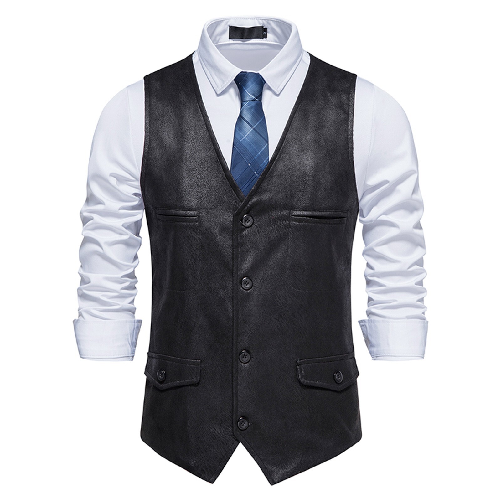 Men’s Fashion Solid Single Breasted Formal Smart Casual Suit Waistcoat Vest New