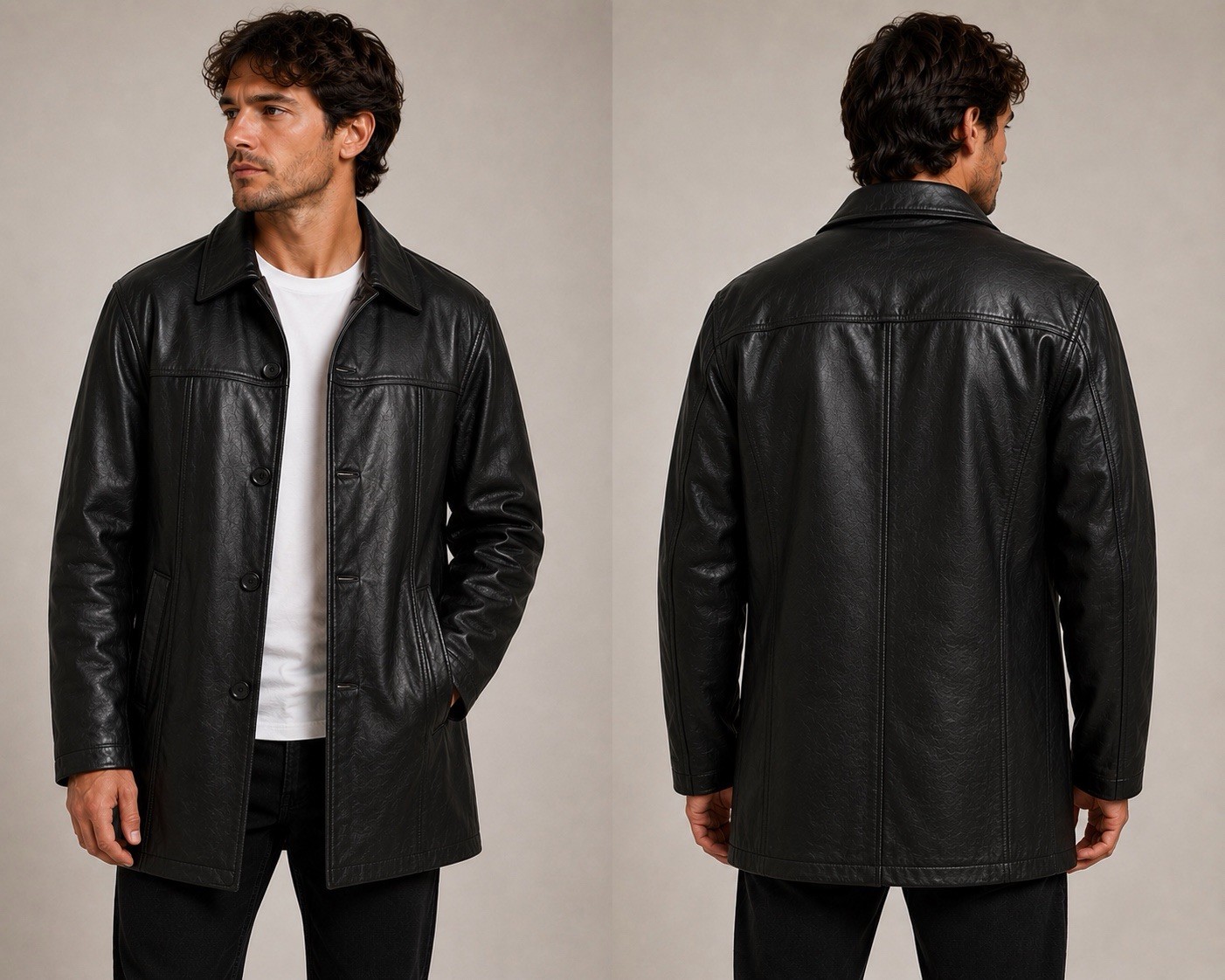 Vintage Wilsons Leather Lg Julian Men’s Classic Four-Button Leather Jacket