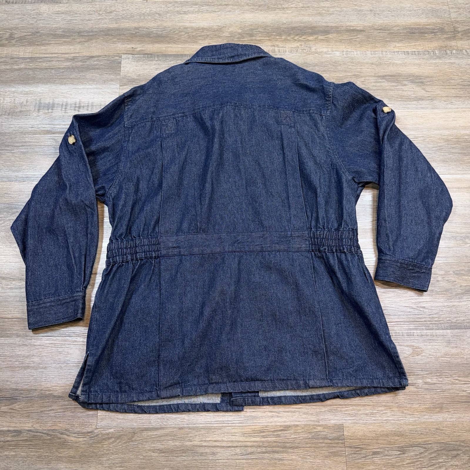 VTG Duke Haband Denim Jacket Mens Large Chore Coat Button Front Four Pocket 90’s