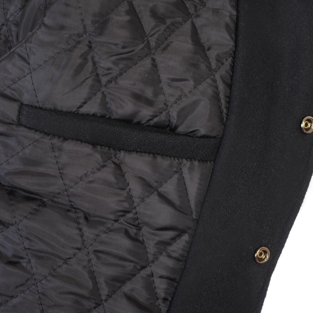 Men’s Varsity Jacket – Classic Letterman Style, Wool & Leather, Size XS to 3XL