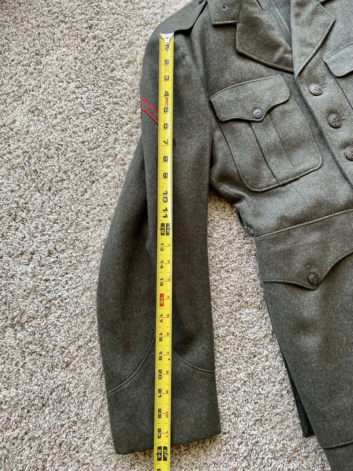 Vintage United States Marine Corps USMC Wool Service Uniform Coat WWII