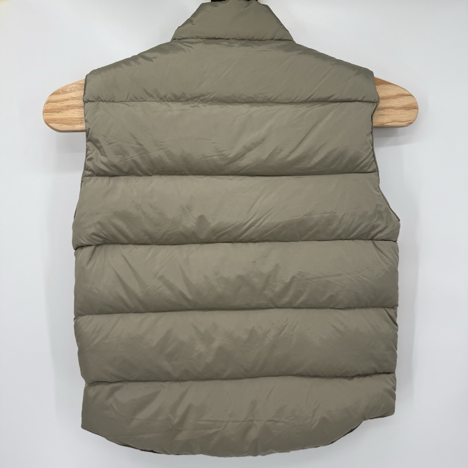Cabela’s Puffer Vest Men M Olive City of Lompoc Goose Down Premier 92-1565