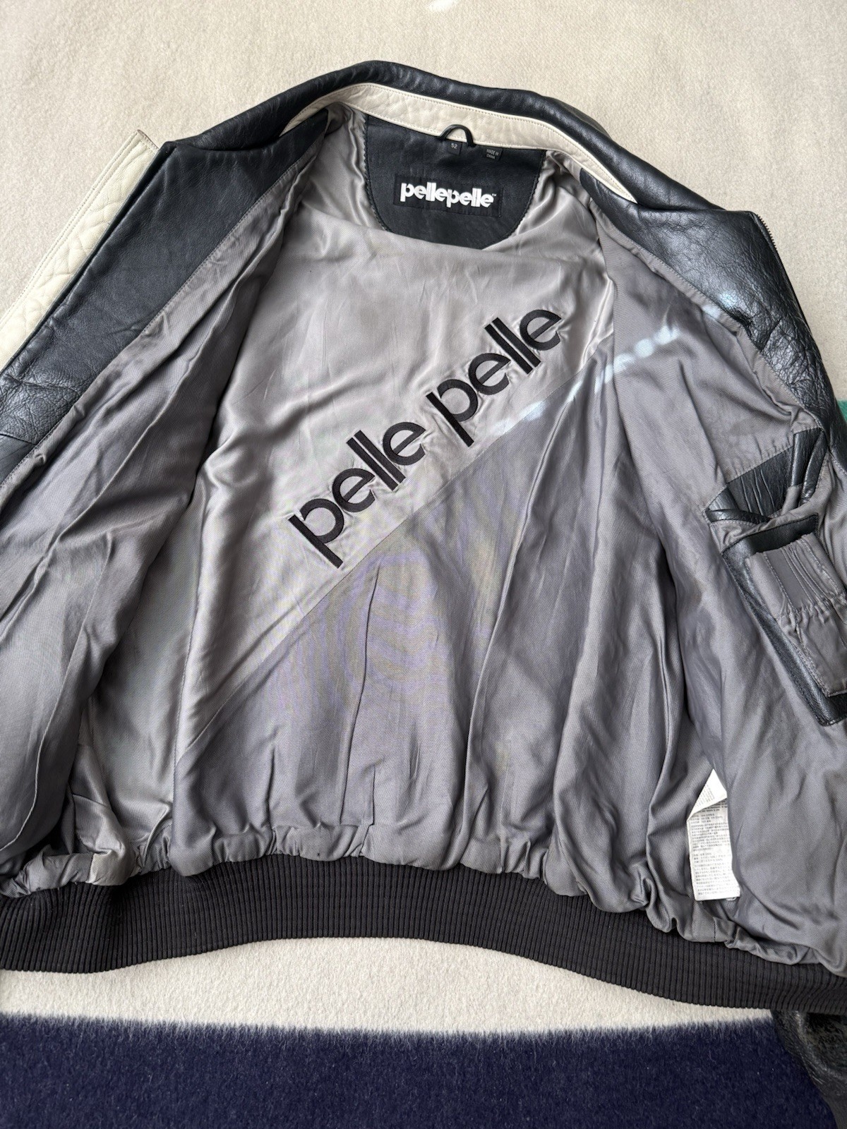 Pelle Pelle Marc Buchanan Leather Jacket Whipstitch Staple Tiger 52 2X XXL 3X