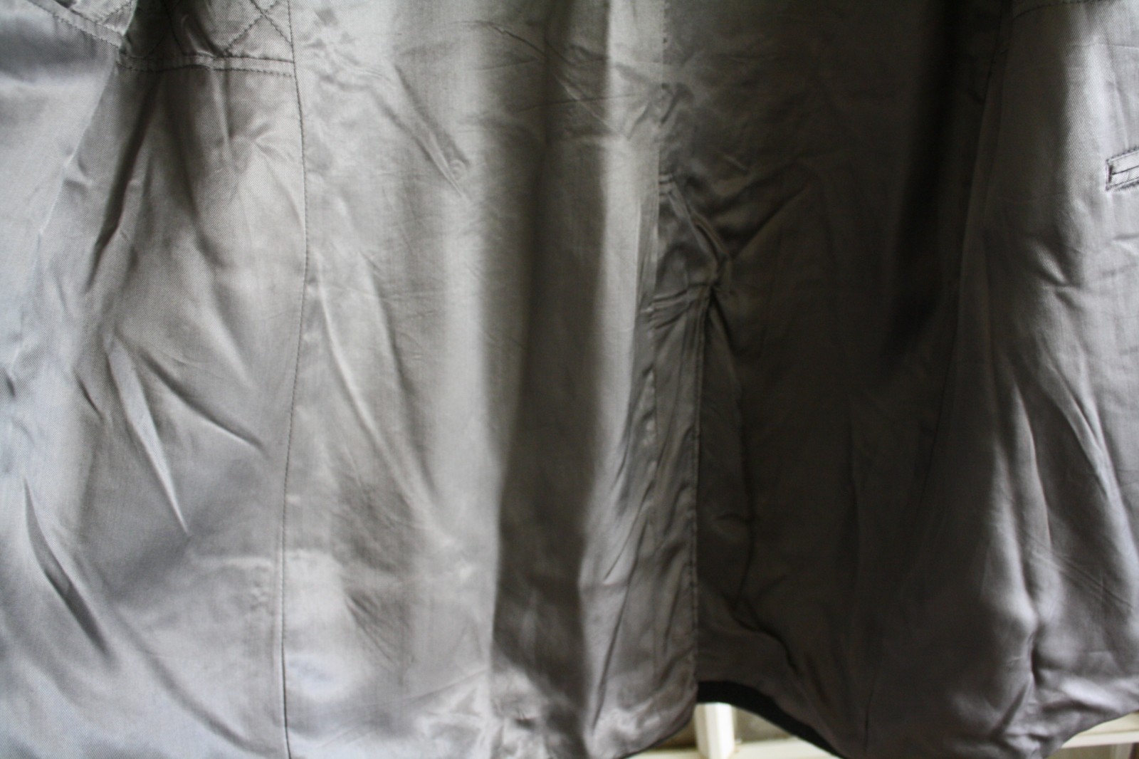 Mens 3-Button Overcoat in Wool Dark Gray Size XL made in Slovakia Dry Clean Only
