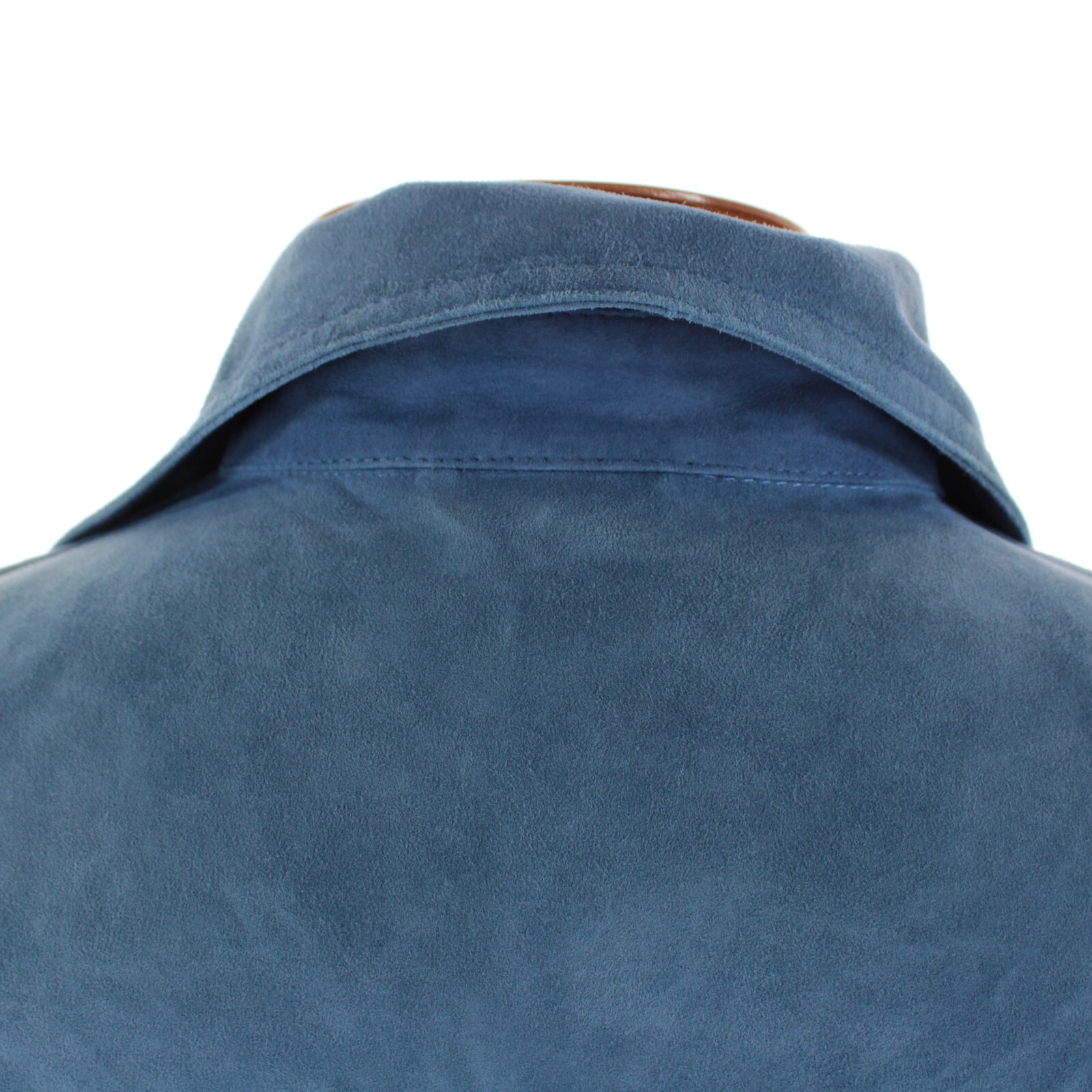 Ravazzolo NWD Soft Leather Jacket / Overshirt Size 50 (40 US) In Blue