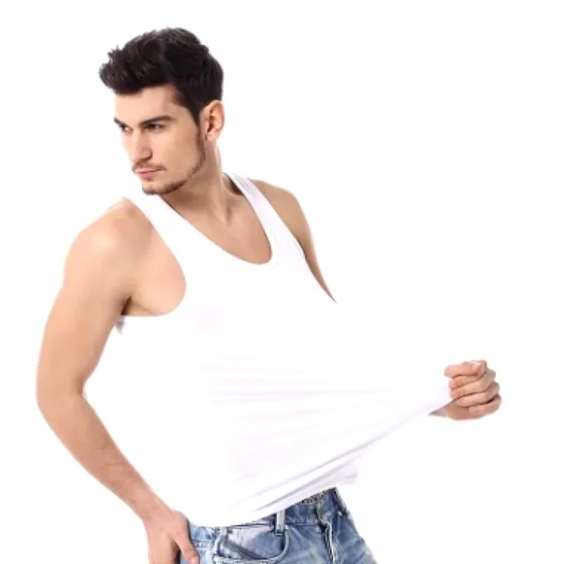 1/2/3 Piece Men’s Cotton Sports Skinny Vest Teenagers Leisure Joker Sleeveless T