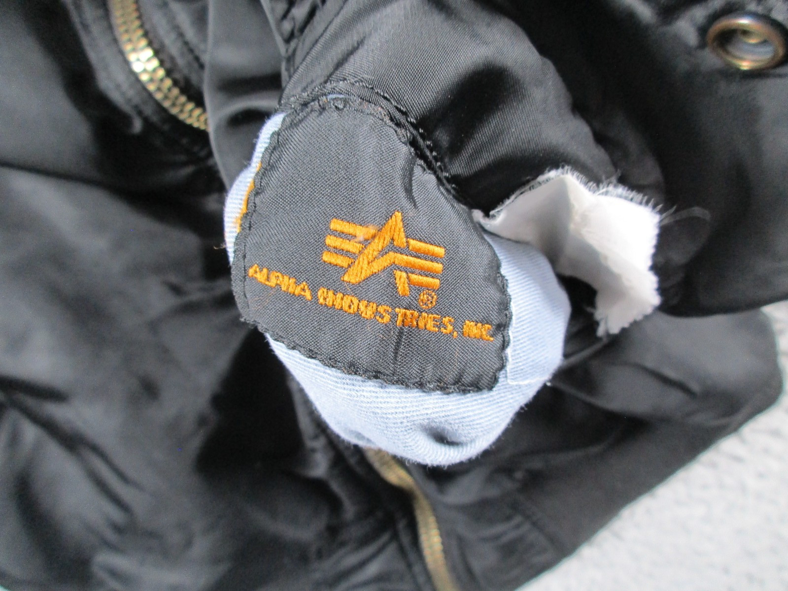 Alpha Industries Jacket Mens Small Black MA1 Flight Bomber Reversible