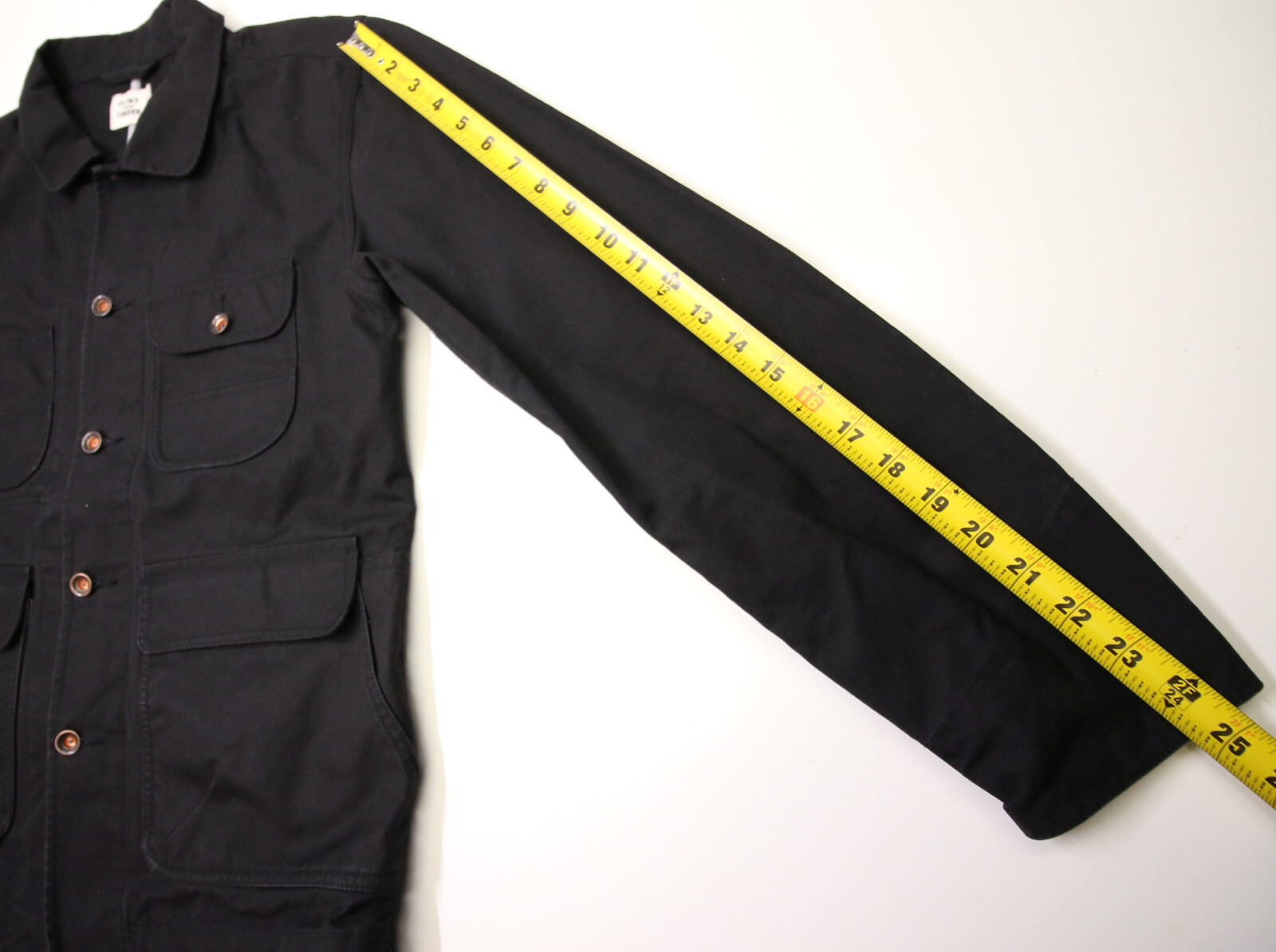 Huckberry Flint & Tinder Jacket Mens M Black British Millerain Button