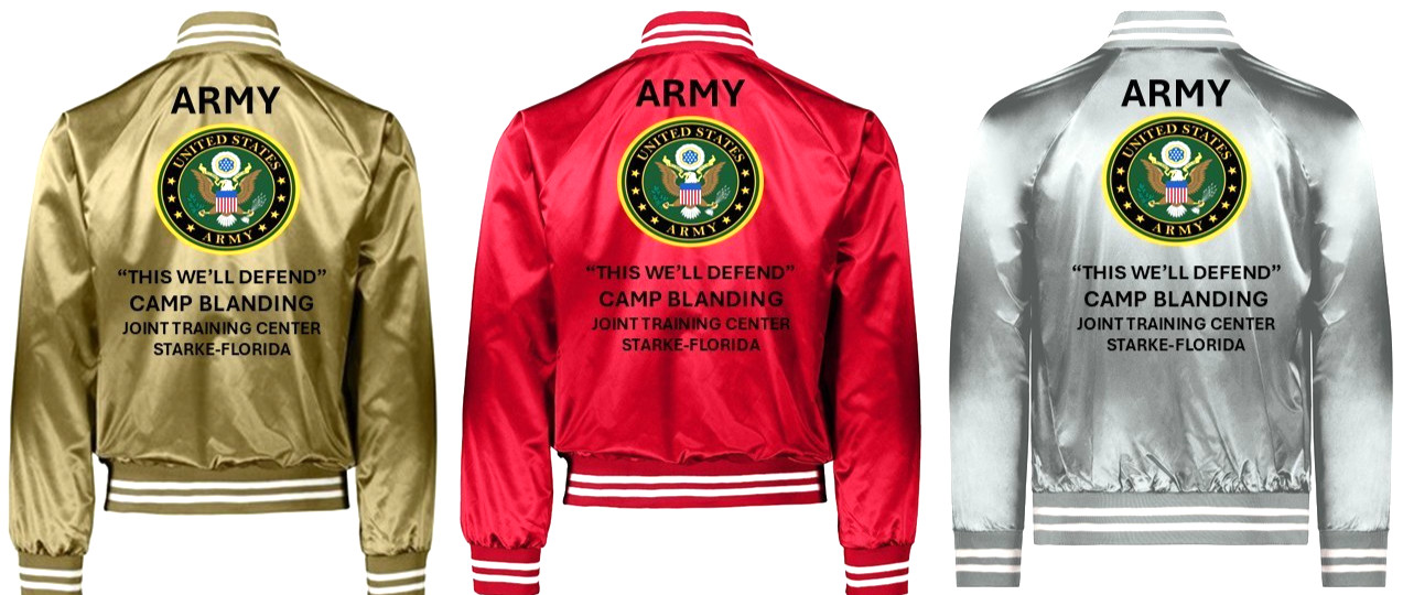 ARMY* US ARMY COMBINED ARMS*FORT LEAVENWORTH *SATIN JACKET*ARMY OFFICIAL LICENSE