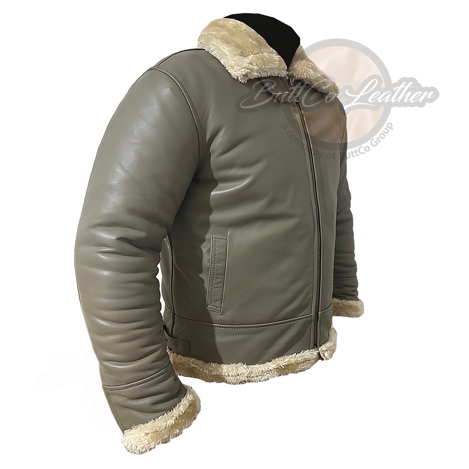 MENS RAF B3 REAL LEATHER JACKET BOMBER FLYING AVIATOR SHEARLING JACKET UK SELLER