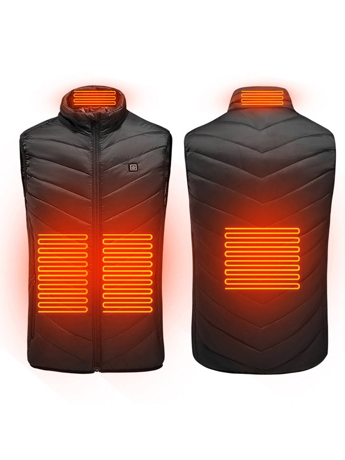 2 Pack Heated Vest Winter Sleeveless Jacket Body Warmer Washable Electric Jacket
