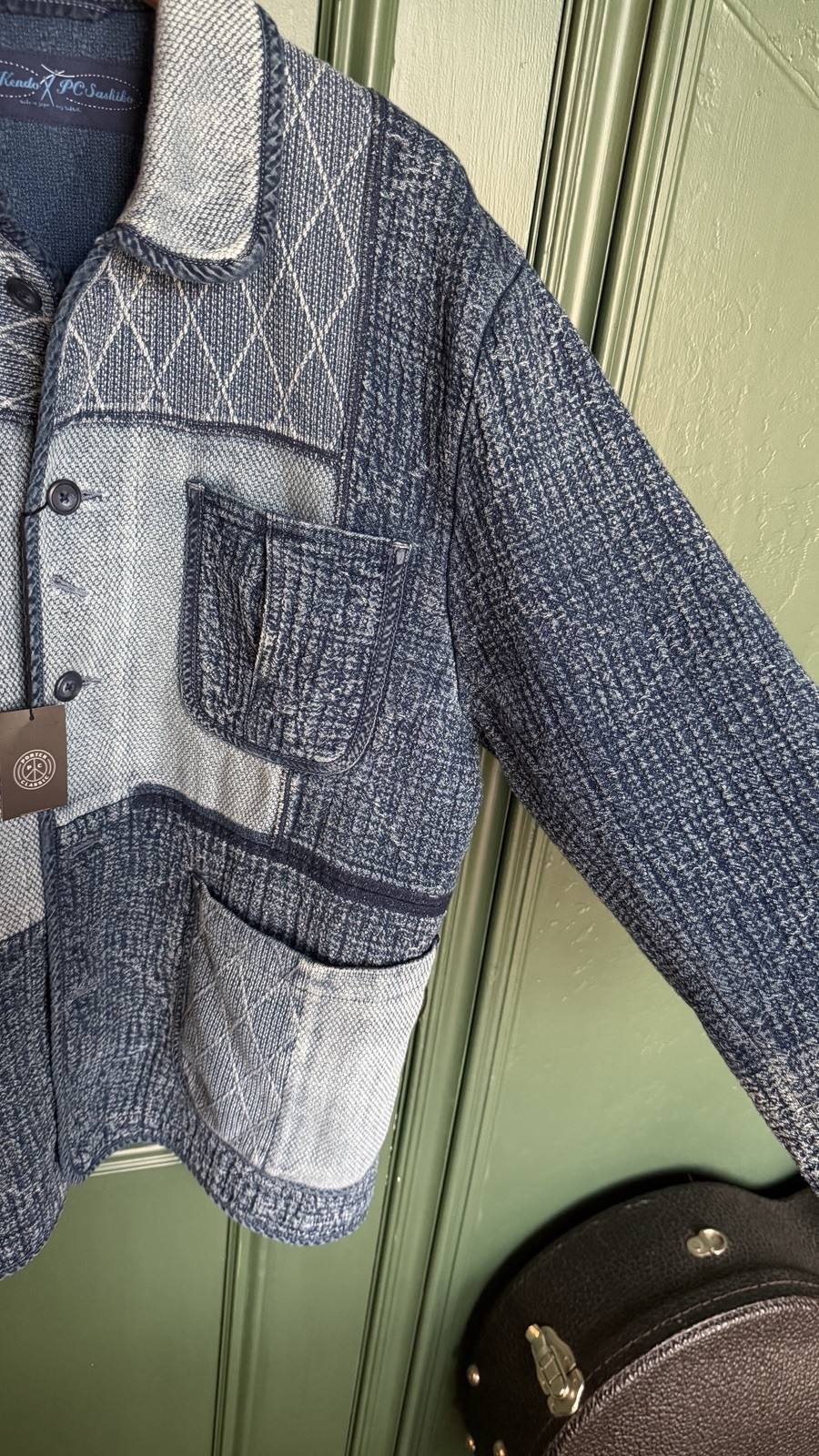 PORTER CLASSIC KENDO SASHIKO FRENCH JACKET HYBRID Sz Large US SELLER NWT