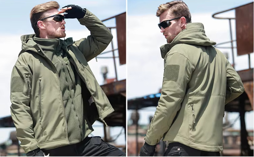 Men’s Casual Padded Jacket Winter Warm Hooded Soft Comfort Coat Thick Jacket Top