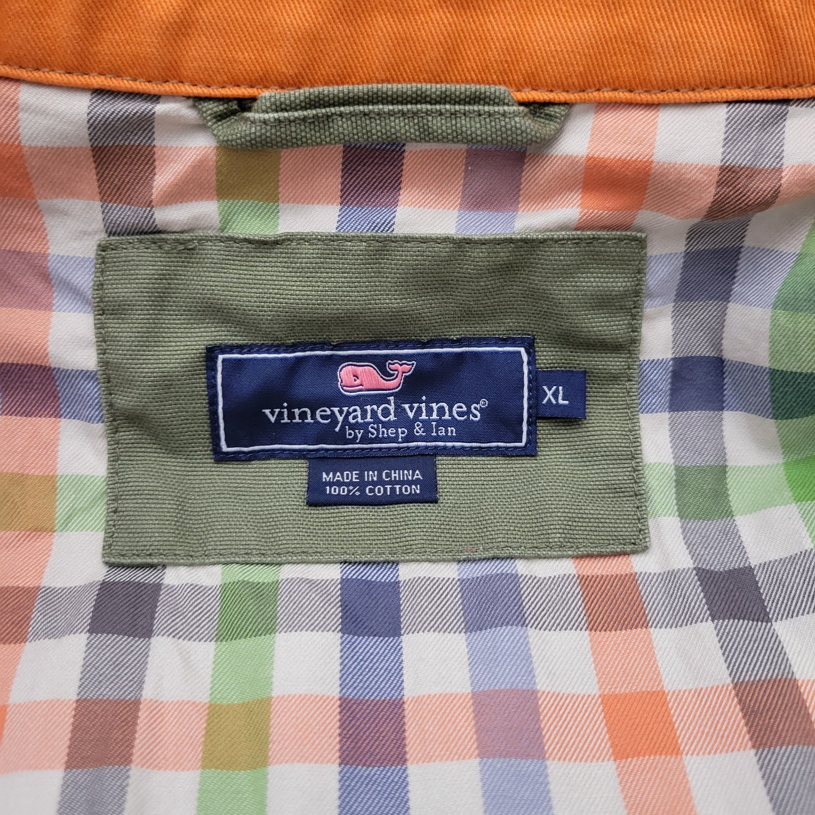 Vineyard Vines Mens Coat Boatyard Barn Chore Military Canvas Corduroy Green XL