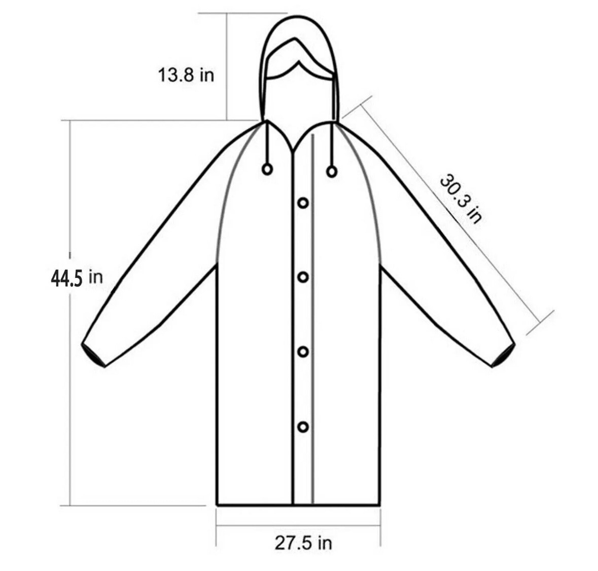 Unisex Adult Waterproof EVA Raincoat Hooded Jacket Poncho Rainwear Camping New