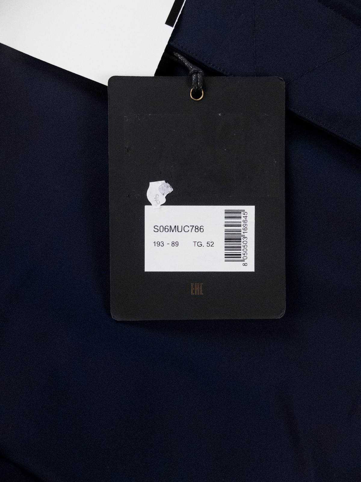 (NO CUSTOMS TAX) MONTECORE Italy dark blue nylon coat jacket Size 52 IT / XL