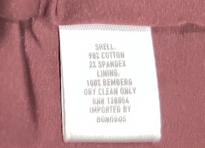 Bonobos Men’s Jacket Medium Full Zipper Covered Snaps Burgundy Drawstring Waist
