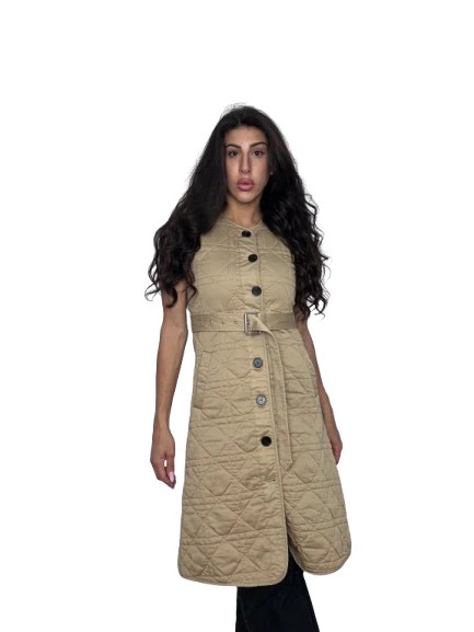 Christian Dior Beige Quilted Cotton Vest