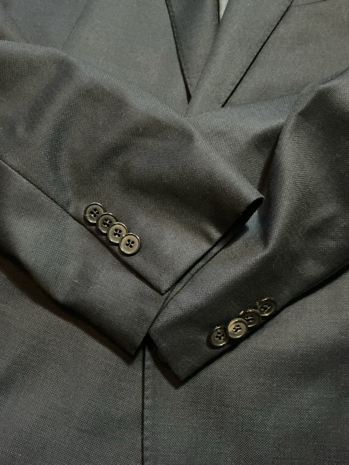 Armani Collezioni G Line Navy Blue 100% Wool Two Button Blazer Suit Jacket Sz.58