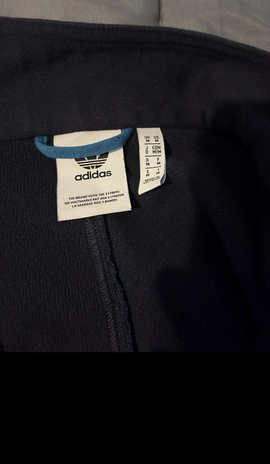 Men’s Adidas Originals Asymm Full-Zip Track Jacket – – MEDIUM