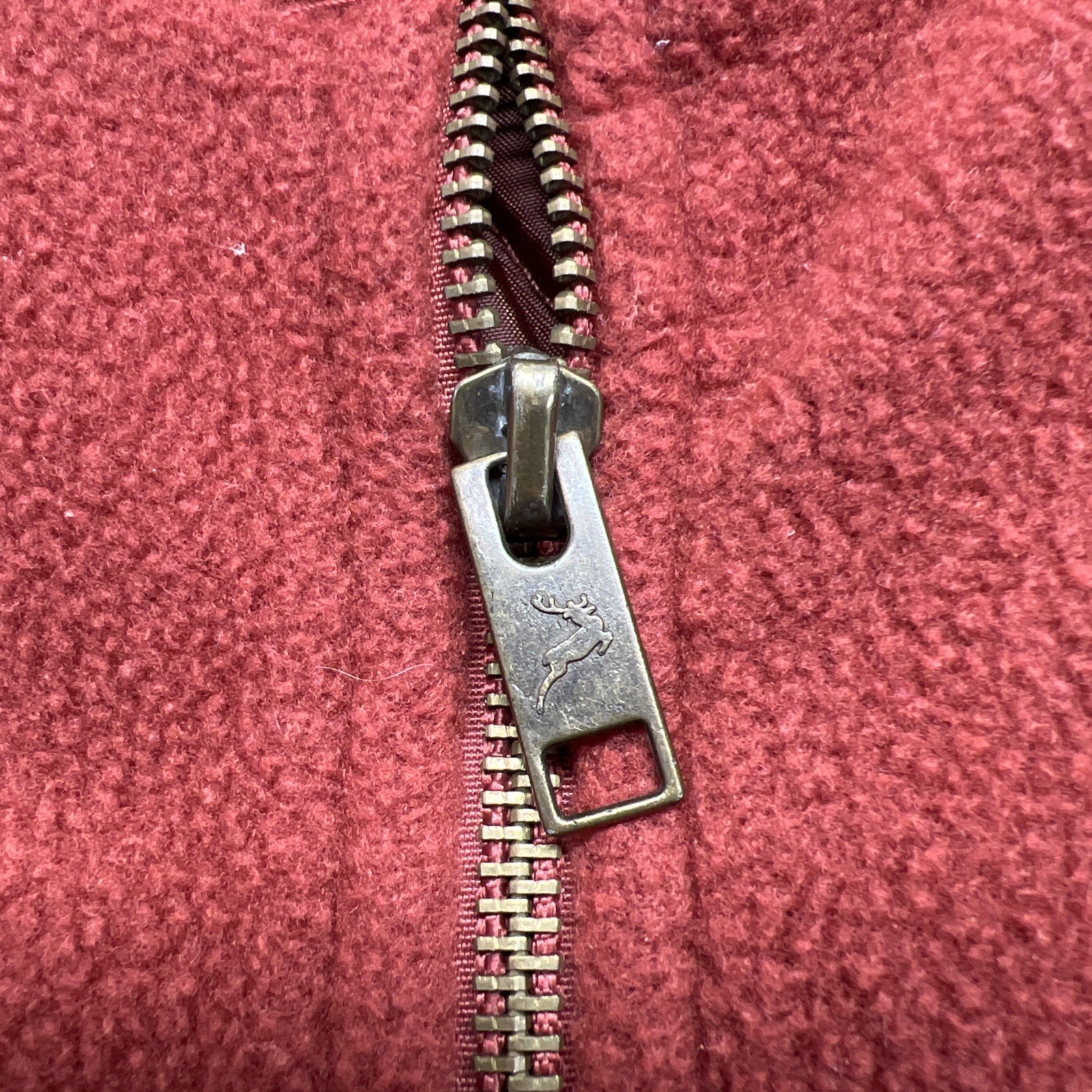 P.G. Field Vest Men XL Rust w/ Brown Trim Front Zip Lined Drawstring Bottom