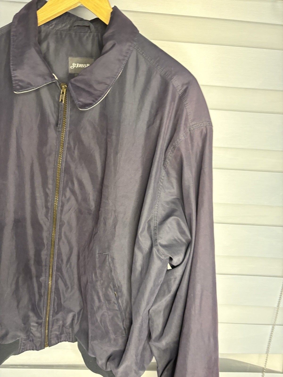 St. John’s Bay Men’s Gray Bomber Jacket Full Zip Pockets Solid Short XL