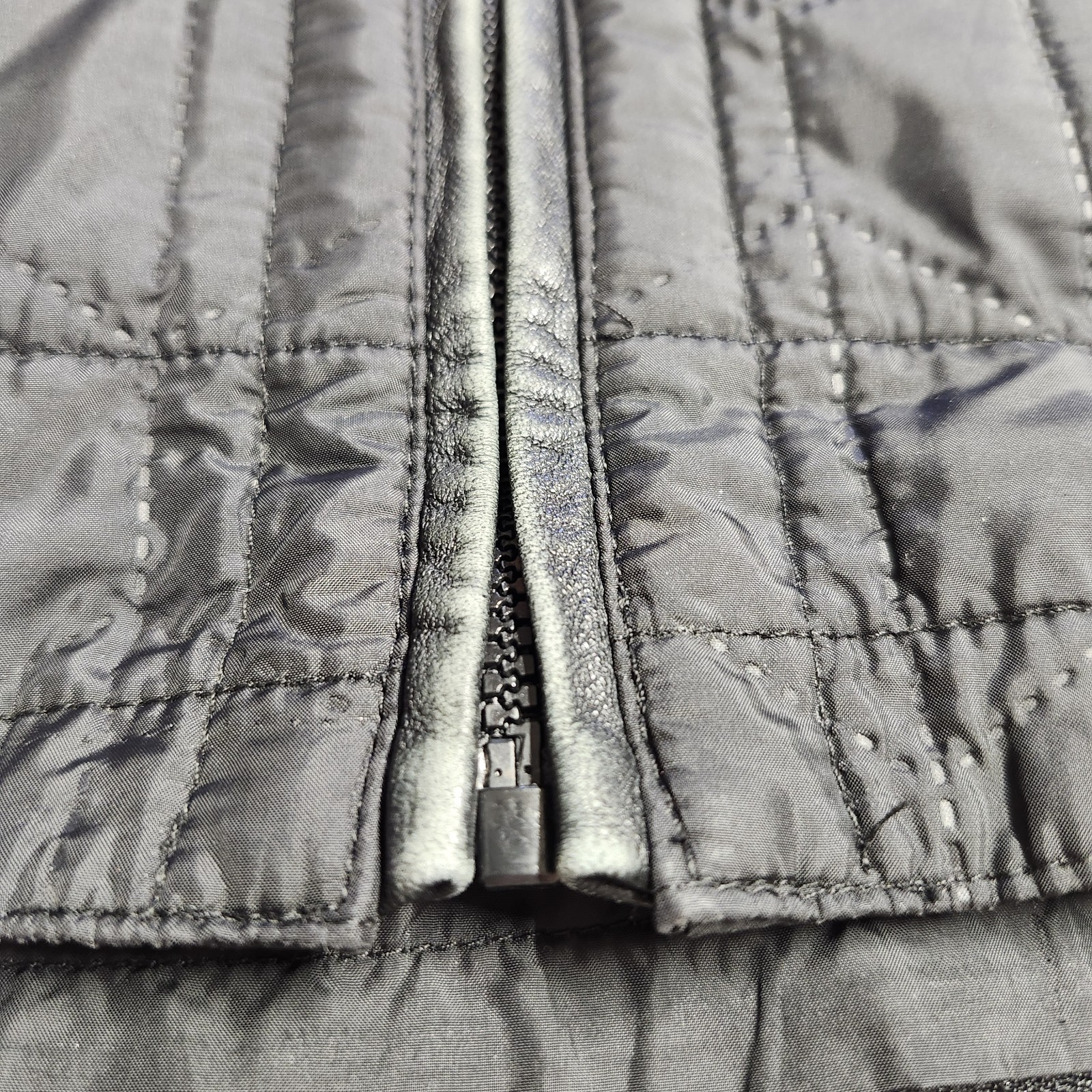 BUGATCHI Quilted Vest Men’s XXL Black Hooded Packable Hood Full Zip UOMO