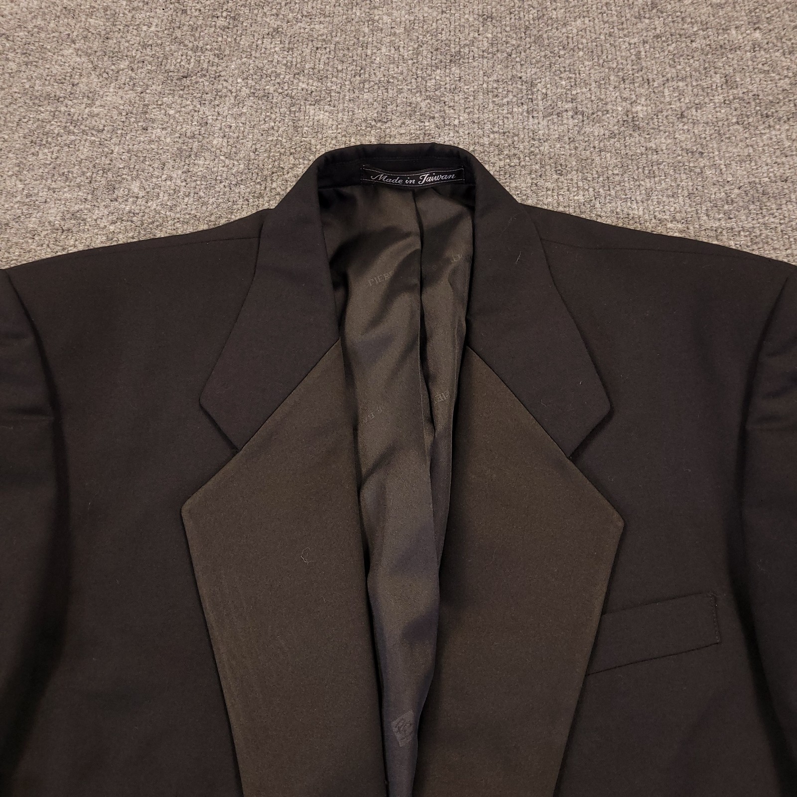 Pierre Balmain Mens Tuxedo Jacket 38R Black Wool Satin Peak Lapel Formal Blazer