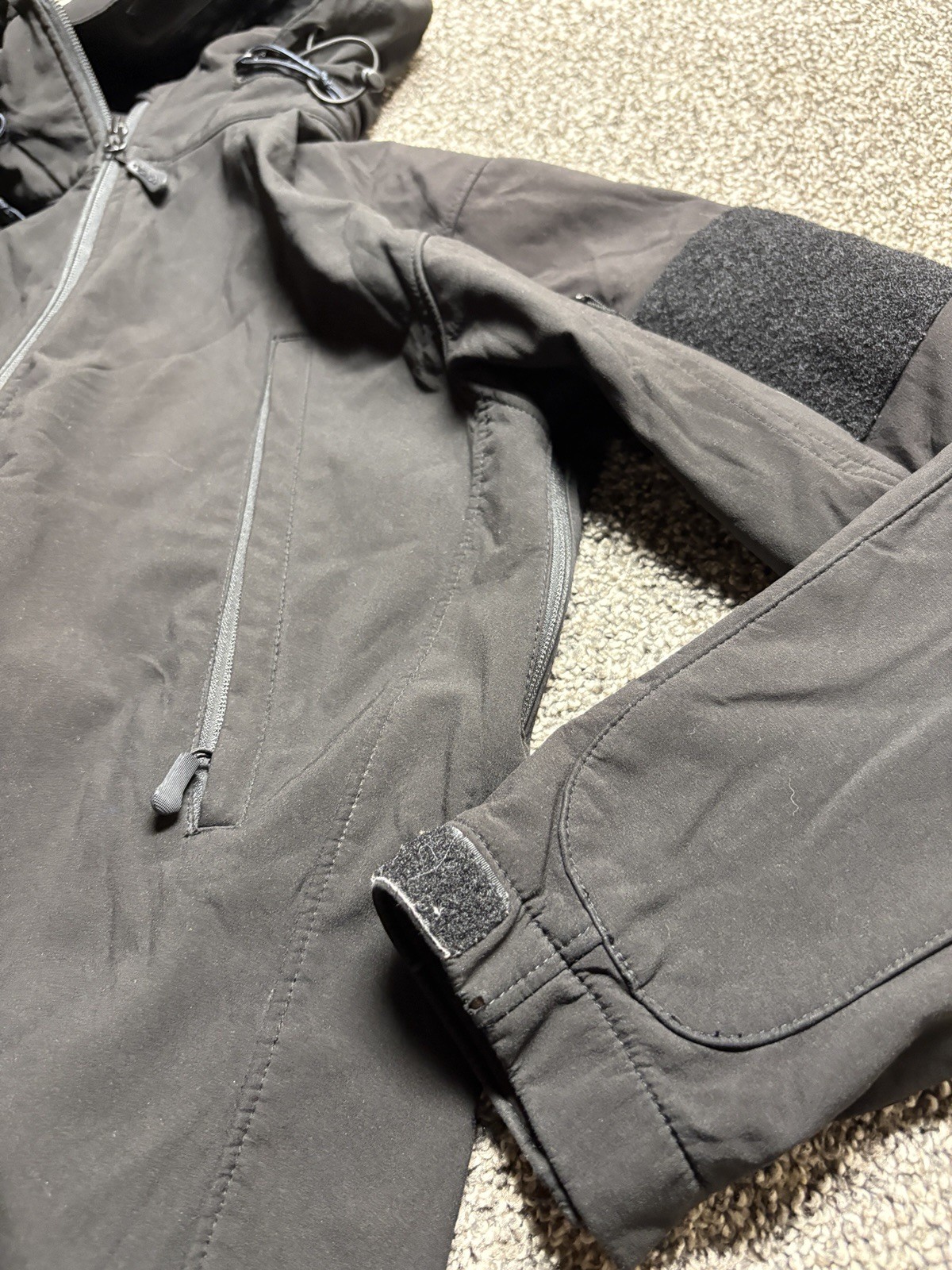 Condors Jacket Summit Adult XS Black Softshell Hooded Tactical Concealed Carry