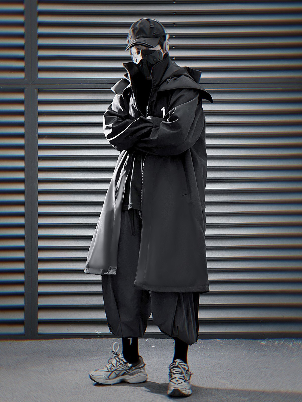Niepce Japanese Urban Jacket with Hoodie Streetwear Casual Long Trench Coat