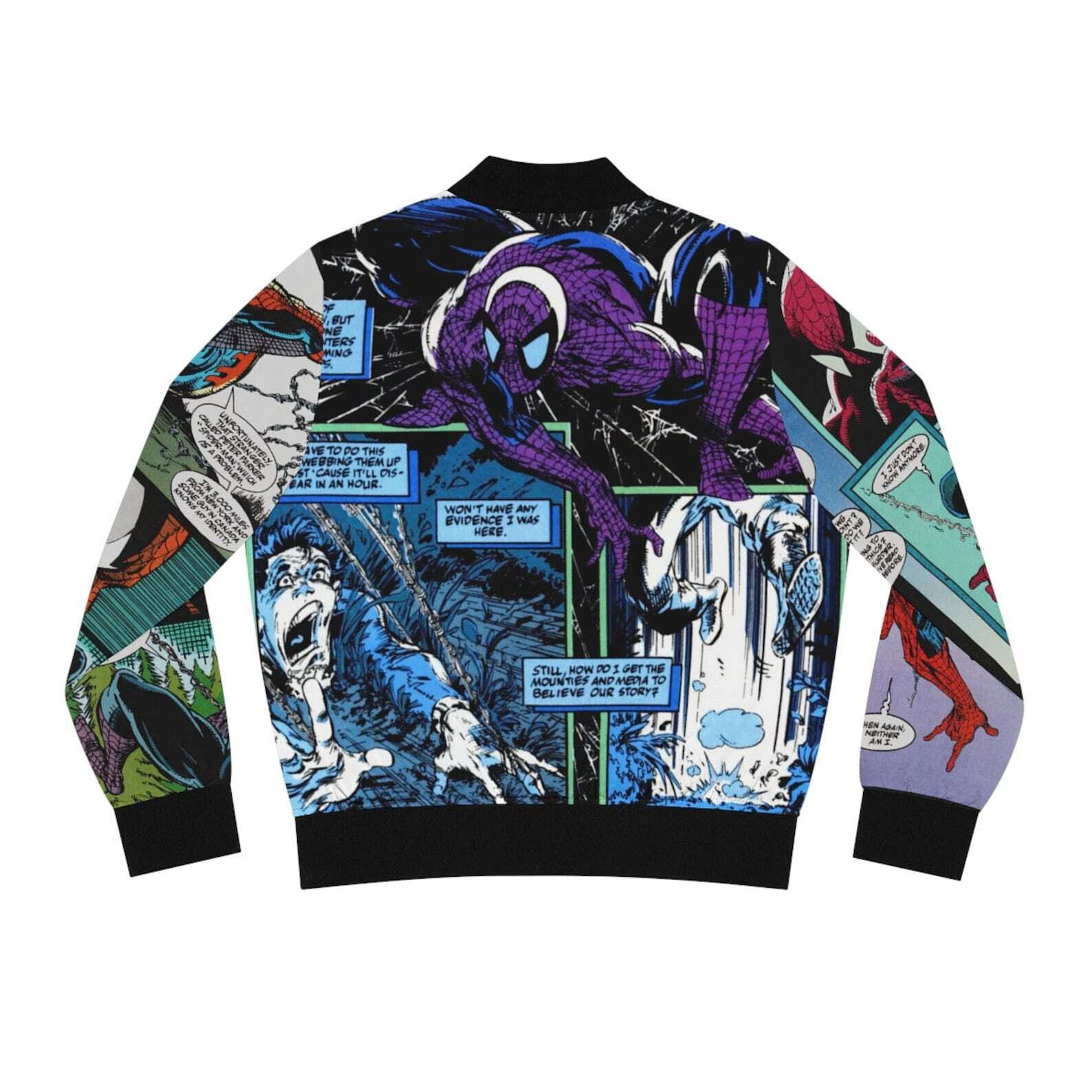 Beautiful Spiderman Comic Superhero Character Spider-man Love Bomber Jacket