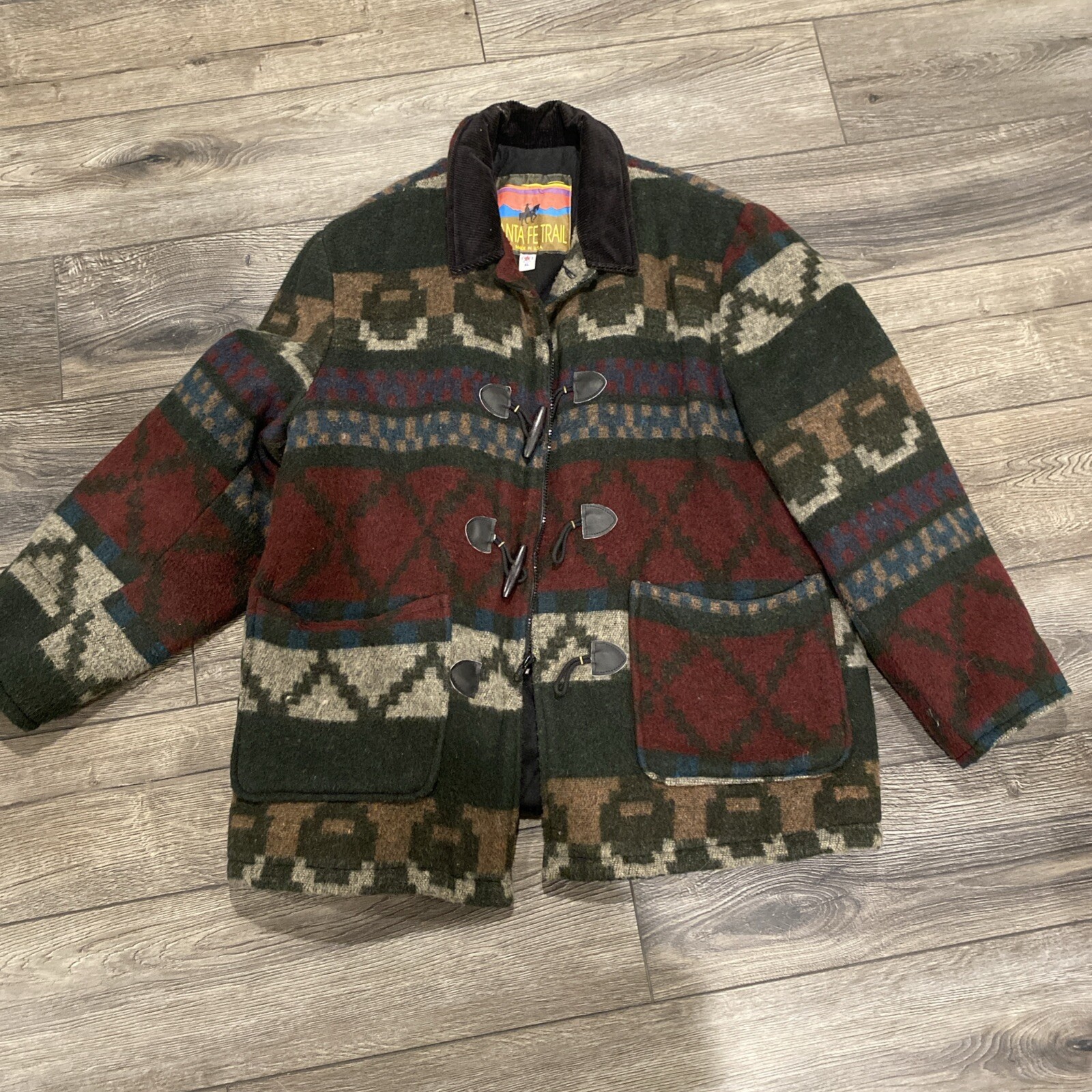 Men’s Santa Fe Made In USA Western coat Missing Button Dry Clean Only