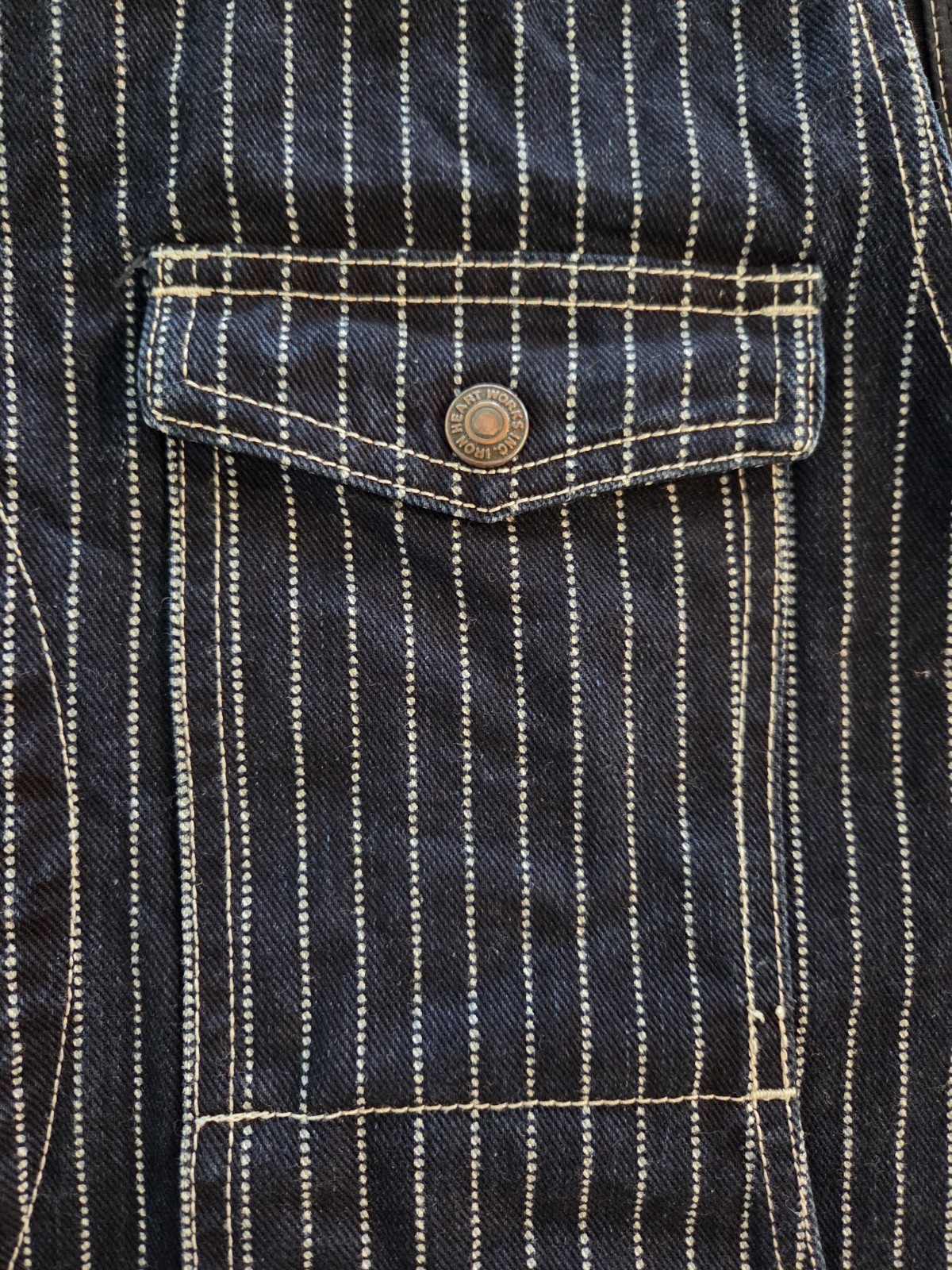 Iron Heart Wabash Indigo Hunting Vest, Size XXL, Made In JAPAN