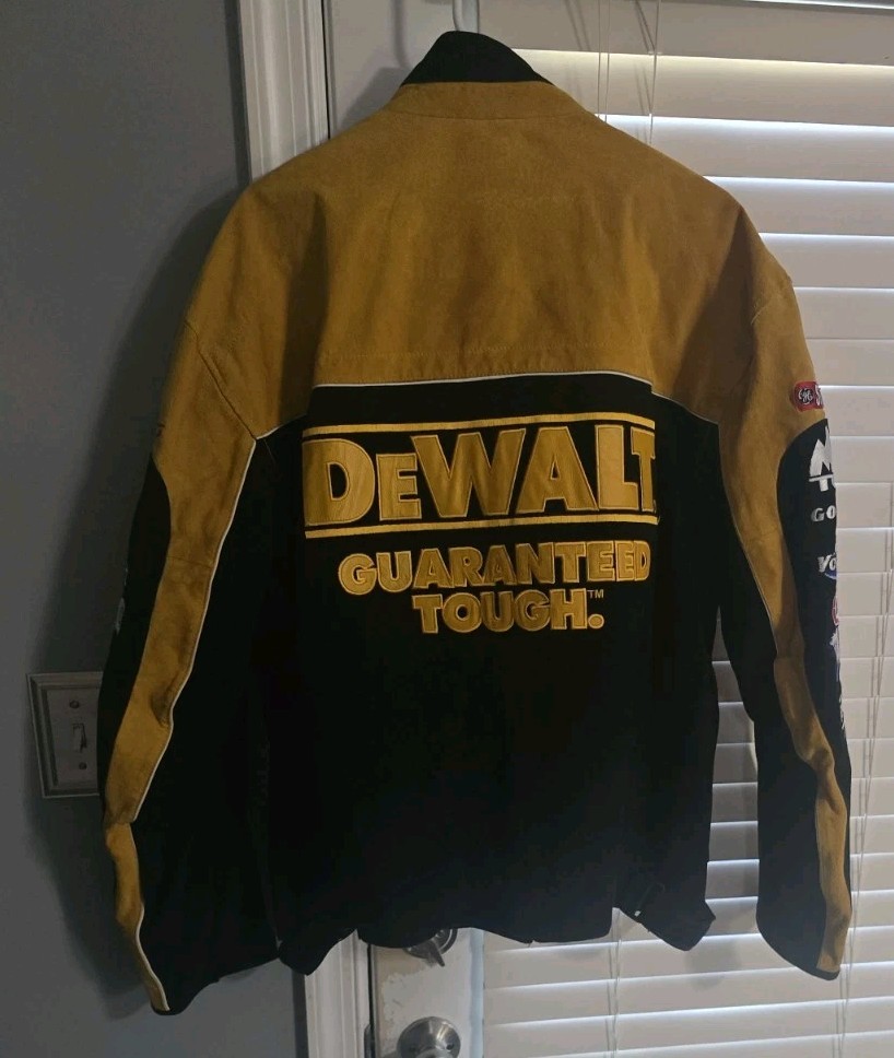 Vintage Dewalt Suede/Leather Matt Kenseth Jeff Hamilton Nascar Jacket Mens XL