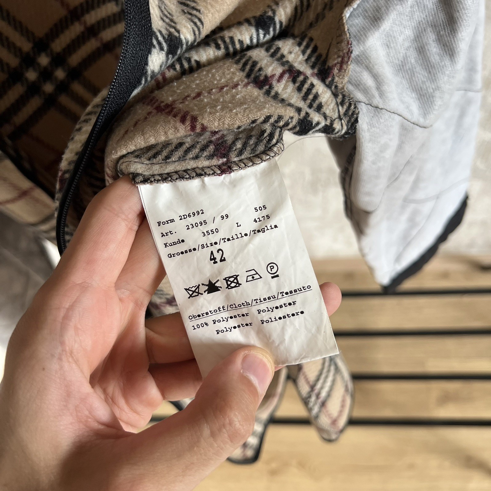 Burberry London Black Jacket Coat Detachable Wool Check Lining Size 42