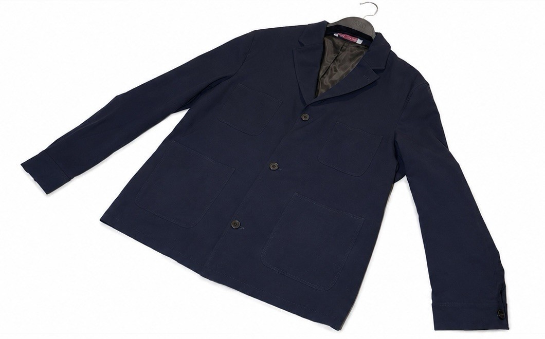 ZARA Men’s Navy Slim 1-Piece Suit Viscose Twill 3-Button Lined