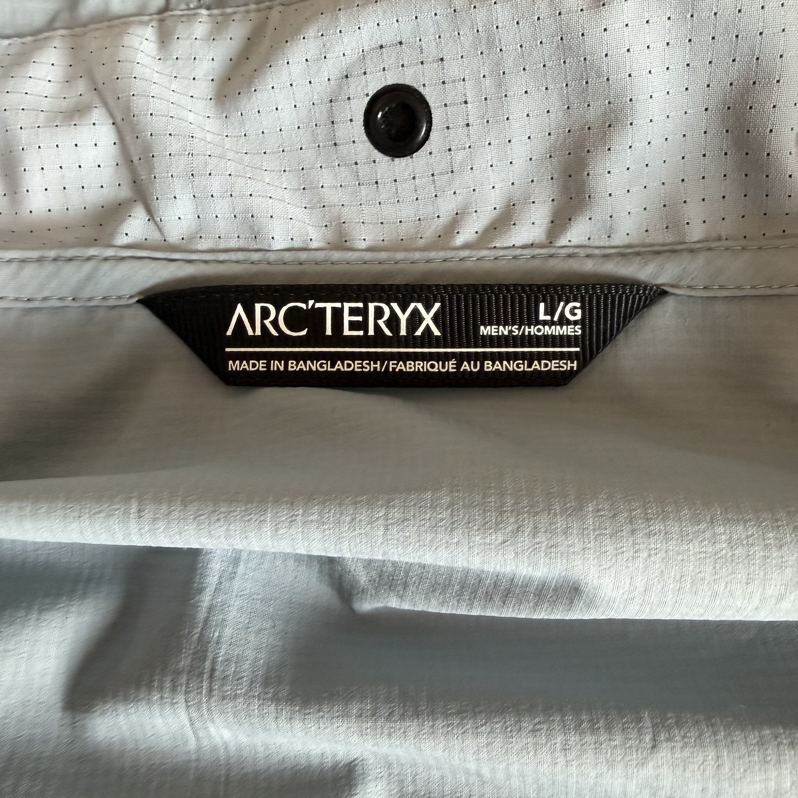 Arcteryx Grey Blue Incendo Hoodie Lightweight Trail Run Climb Hike Men Large