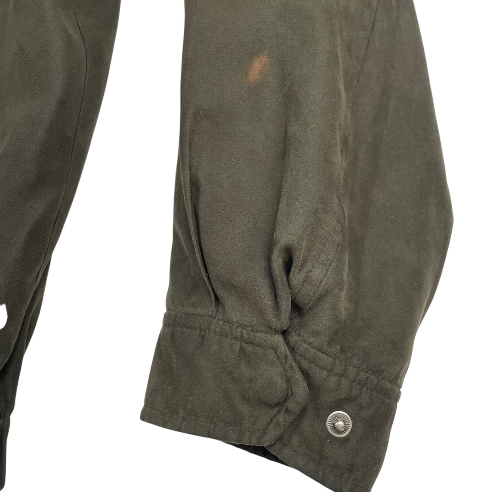 Jos. A. Bank Men’s Faux Suede Full Zip Bomber Jacket Green • Large