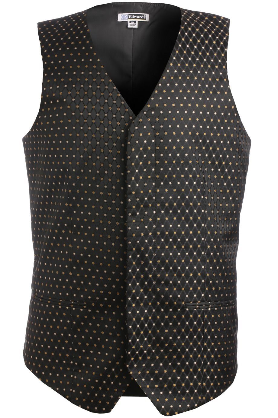 Men’s Brocade Dress Vest Black Formal Waste Coat Suit L, XL, 2XL, 3XL