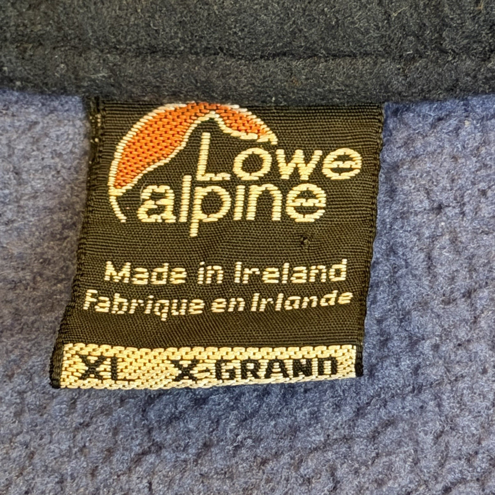 Lowe Alpine 1/4 Zip Fleece Mens XL Polartec Aleutian 255 Purple Walking Hiking