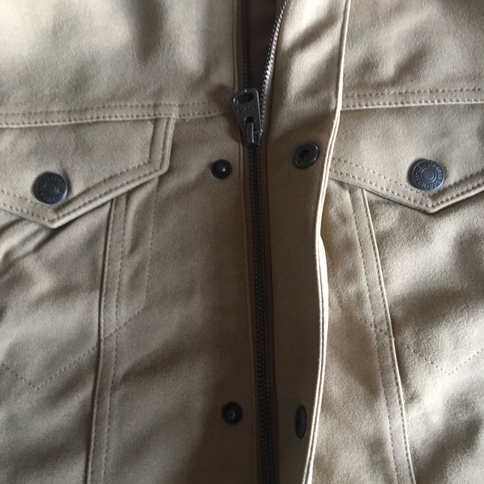 Levis Trucker Jacket Mens Brown Levi’s Faux Cow Suede Trucker Jacket Size S