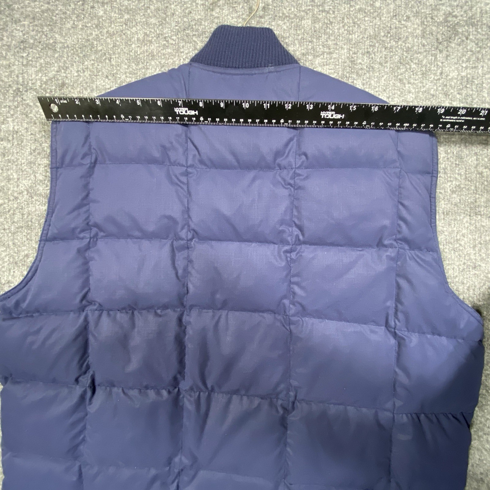 Eddie Bauer Downlight Vest Mens Size XL Navy Blue Goose Down Puffer Quilted Nice