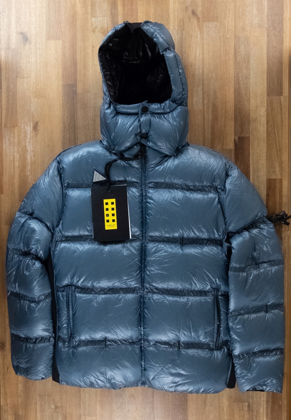 MONCLER Genius 5 x C. Green Ramis blue hooded padded down puffer jacket 4 XL NWT