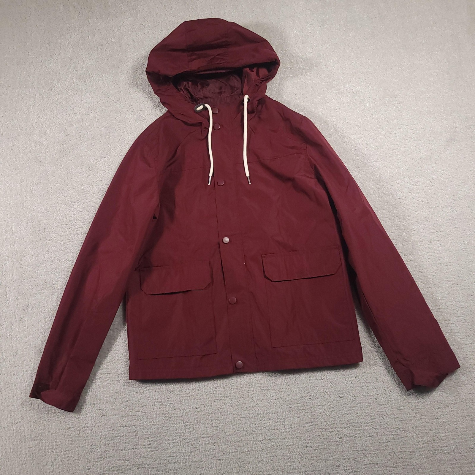 Forever 21 Jacket Mens XS Hooded Windbreaker Lightweight Polyester Pockets