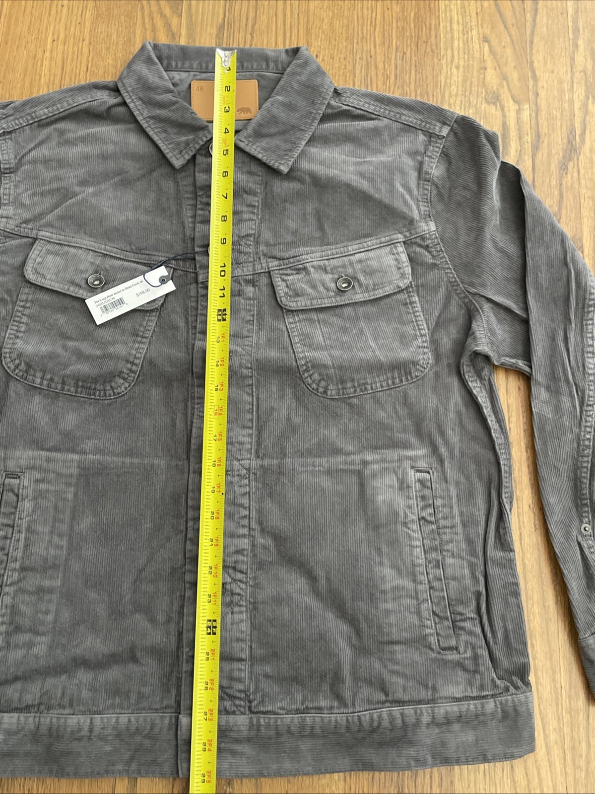 TAYLOR STITCH The Long Haul Jacket in Shale Cord Gray Mens XXL 46 NWT msrp $198