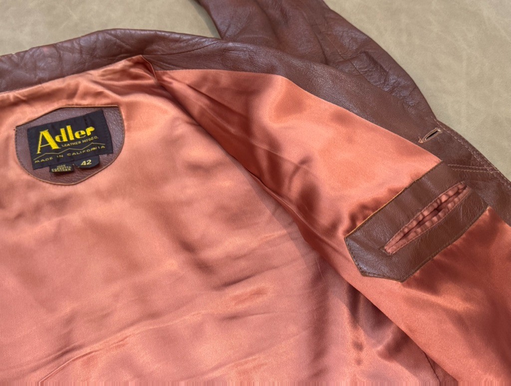 Vintage 60s Adler Cabretta Glove Leather Mens Jacket Size 42 Made in California