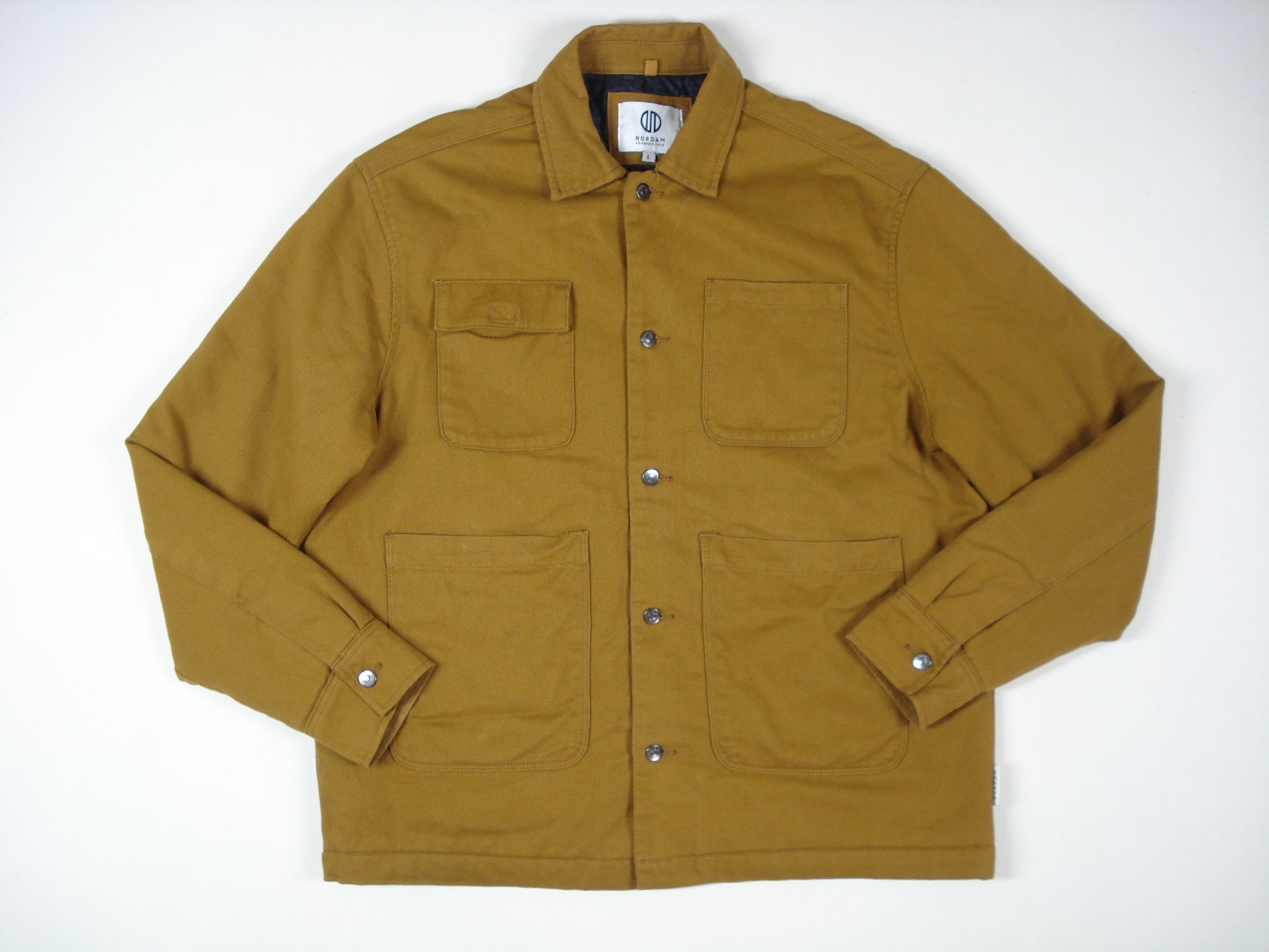 Nordam ND Farnley Utility Chore Overshirt Jacket Tan Size Mens Large Quilted VGC