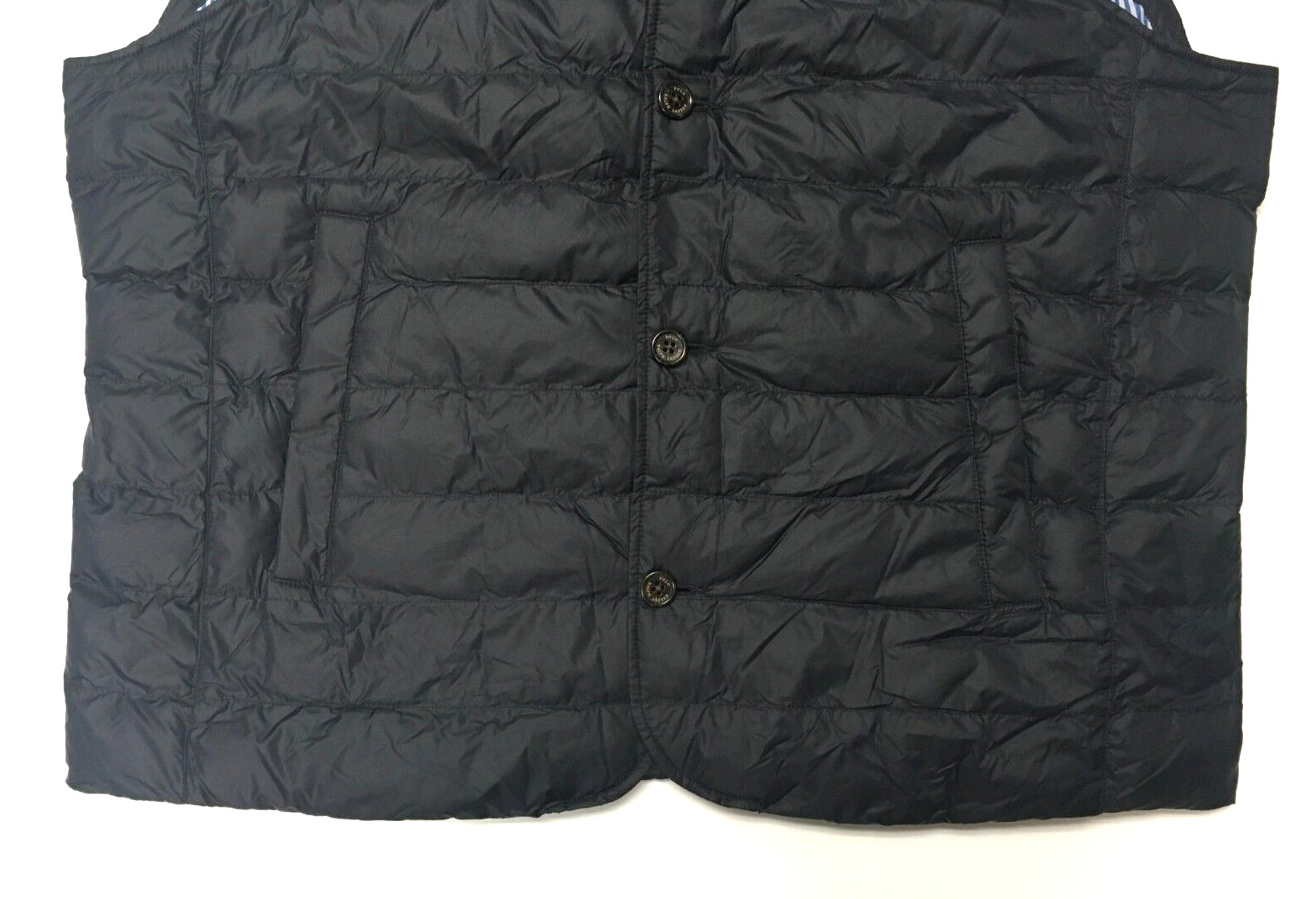 Polo Ralph Lauren Waterproof Insulated Jacket Suit Waistcoat Vest Pinstriped XL