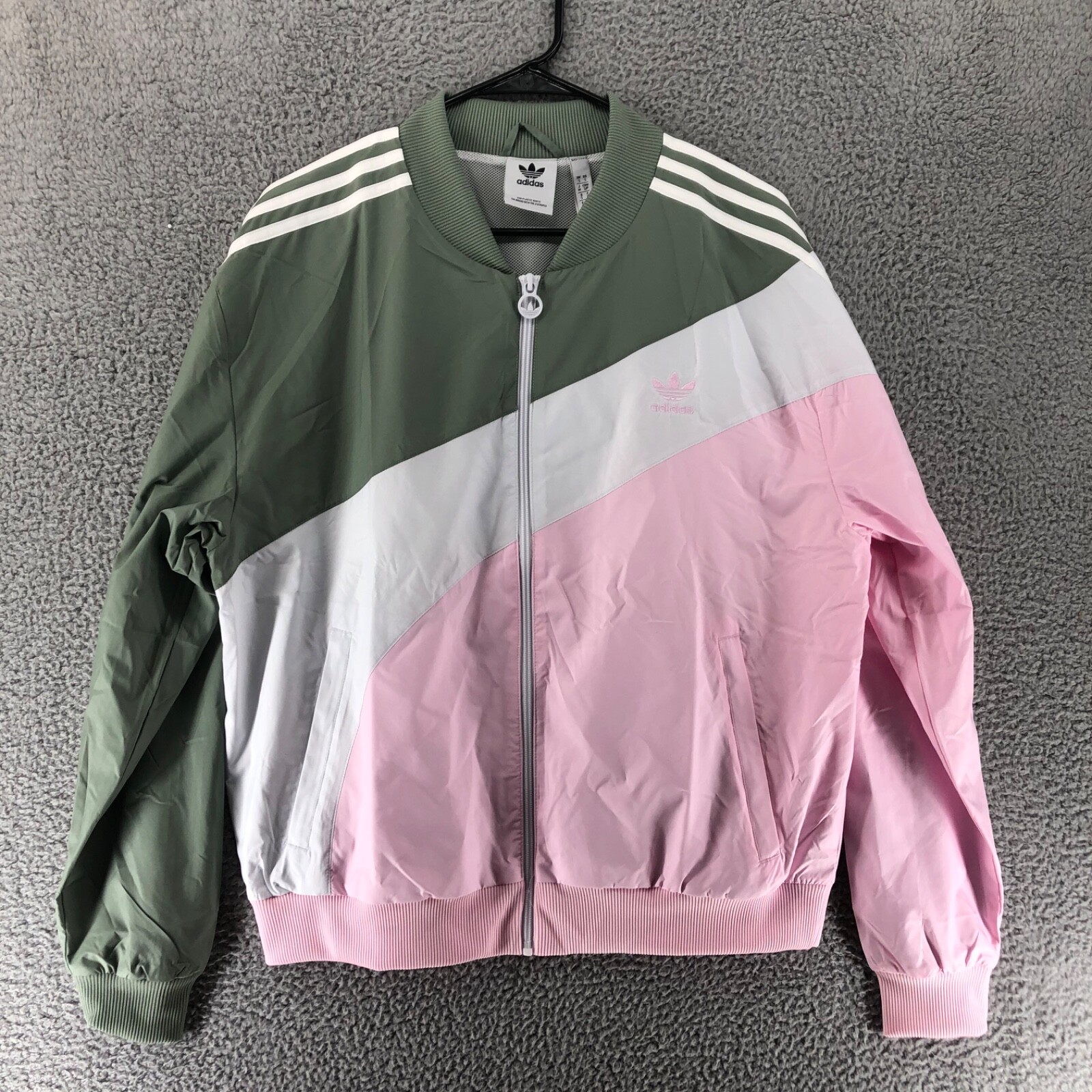Adidas Originals Swirl Woven Track Jacket Green Pink IC5552 Men’s Size S
